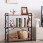 Wood Storage Rack 3-Tier Modern Simple Multi-functional Living Room/Office/Home/Hotel Use Brown Box Packaging Addreen AW09 High - Image 2