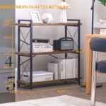 Wood Storage Rack 3-Tier Modern Simple Multi-functional Living Room/Office/Home/Hotel Use Brown Box Packaging Addreen AW09 High - Image 3