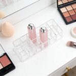 Addreen 12 Grid Acrylic Lipstick Organizer | Transparent Cosmetic Storage Box & Lip Gloss Display Stand for Makeup - Image 2