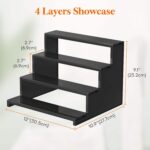 Addreen 12-Inch Dark Cologne Stand Versatile Bamboo Perfume Organizer Display Shelf Fragrance Skincare Vanity Tabletop Cabinet - Image 3
