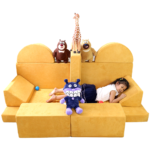 Addreen 14PCS Luxury Foam Sofa Set Modern Playhouse for Toddlers Babies Eco-Friendly Fostering Child Intelligence School Livin
