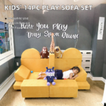 Addreen 14PCS Luxury Foam Sofa Set Modern Playhouse for Toddlers Babies Eco-Friendly Fostering Child Intelligence School Livin - Image 3
