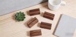 Addreen 20 Pack Rustic Walnut Wood Place Card Holders   Elegant Table Number & Escort Card Stands for Weddings & Events - Image 2