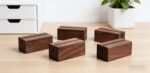 Addreen 20 Pack Rustic Walnut Wood Place Card Holders   Elegant Table Number & Escort Card Stands for Weddings & Events - Image 3