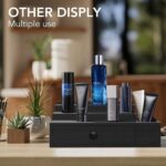 Addreen Bamboo 3-Tier Cologne Stand Organizer Velvet Lining Drawer Compartments Watch Jewelry Bamboo Wood Perfume Display - Image 2