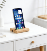 Addreen Bamboo Cell Phone & Tablet Stand  Wooden Desk Holder for IPhone, iPad & All Smartphones