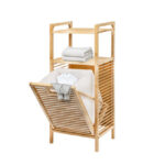 Addreen Bamboo Laundry Storage Shelf for Bathroom & Laundry Room - Image 3