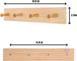 Addreen Cloth 8-Hook Hanger Wooden Accordion-Style Wall Hanging Expandable Convenient Hat Jacket Purse Scarf Rope Storage - Image 3