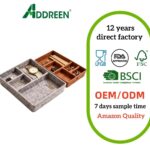 Addreen Custom Eco-Friendly Felt Storage Boxes, Collapsible Multi-Compartment Square Organizer