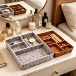 Addreen Custom Eco-Friendly Felt Storage Boxes, Collapsible Multi-Compartment Square Organizer - Image 3
