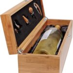 Addreen Customized Bamboo Wine Box 4-Piece Wine Accessories Tools Set Bar Accessories Drinks Cool Eco-Friendly Eec Lfgb