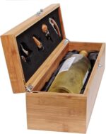 Addreen Customized Bamboo Wine Box 4-Piece Wine Accessories Tools Set Bar Accessories Drinks Cool Eco-Friendly Eec Lfgb