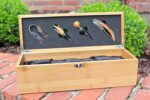 Addreen Customized Bamboo Wine Box 4-Piece Wine Accessories Tools Set Bar Accessories Drinks Cool Eco-Friendly Eec Lfgb - Image 3