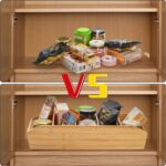 Addreen Eco-Friendly Bamboo Storage Bin Removable Dividers Divided Snack Organizer Handle 2-Pack Pantry Organizers CE Certified - Image 3