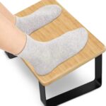 Addreen Ergonomic Foot Support Sloping Desk Sturdy and Durable Correct Sitting Posture Bamboo Office Desk Footrest