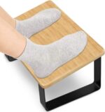Addreen Ergonomic Foot Support Sloping Desk Sturdy and Durable Correct Sitting Posture Bamboo Office Desk Footrest