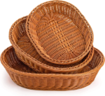 Addreen Handmade Rattan Wicker Basket Small/Large Sustainable Multifunction Home Storage Carton