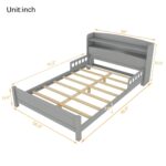 Addreen High Quality Eco-Friendly Wood Full Size Convertible Platform Bed with Built-in LED Light Modern Design for Kids Bedroom - Image 3