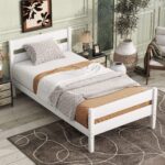 Addreen High Quality Modern Panel Pine Solid Wood Full Size Platform Bed Frame Eco-Friendly ISO CE Certified Customized Color - Image 3