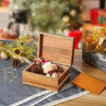 Addreen Hinged Acacia Wood Storage Box, Dual Size 3x5 & 4x6 Jewelry Card Holder, Bridal Shower Decorative Gift case - Image 3