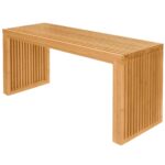 Addreen Indoor Storage Ottoman Bench Handmade Bamboo Dining Bench Convertible for Kitchen Living Room Apartment