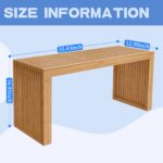 Addreen Indoor Storage Ottoman Bench Handmade Bamboo Dining Bench Convertible for Kitchen Living Room Apartment - Image 3