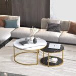 Addreen Iron Portable Nesting Coffee Tea Table Set White Black Customized Color ISO CE Certified Modern Home Furniture Living - Image 3
