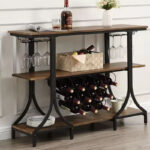 Addreen Iron Wine Rack Table Portable Corner Sideboard for Living Room Furniture Durable Antique Design - Image 2