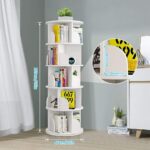 Addreen Modern 5 Tier Rotating Wooden Bookshelf 360 Revolving Floor-Standing Storage Display Rack Home Office Apartment Bedrooms - Image 2