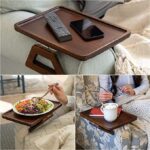 Addreen Modern Bamboo Round Storage Tray with Glossy Lacquer Finish Foldable and Portable Design - Image 3