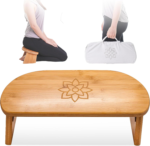 Addreen Modern Foldable Bamboo Meditation Bench With Cushion Extra Portability Bamboo Folding Chair - Image 2