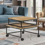Addreen Modern Iron Nest Coffee Tea Tables Set Easy Assembly Portable Living Room Furniture Space-Saving Design Customizable - Image 3