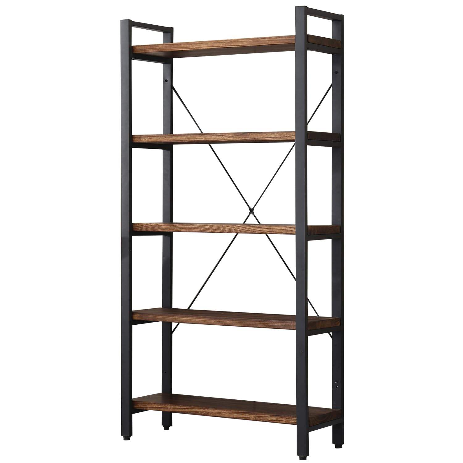 Addreen Modern Metal Wood 5 Tier Ladder Bookshelf with Steel Frame Customizable Color & Logo for Home Office Living Room Bedroom01 Addreen Modern Metal Wood 5 Tier Ladder Bookshelf with Steel Frame Customizable Color & Logo for Home Office Living Room Bedroom - Image 1