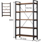Addreen Modern Metal Wood 5 Tier Ladder Bookshelf with Steel Frame Customizable Color & Logo for Home Office Living Room Bedroom - Image 3