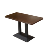 Addreen Modern Minimalist Light-Colored Wood-Grain Dining Room Table Fireproof Board Black Iron Legs Durable Home Furniture