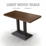 Addreen Modern Minimalist Light-Colored Wood-Grain Dining Room Table Fireproof Board Black Iron Legs Durable Home Furniture - Image 2