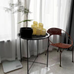 Addreen Modern Nordic Creative Small Mini Foldable Extendable Coffee Table Wrought Iron Storage Rack Home Furniture Metal