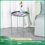 Addreen Modern Nordic Creative Small Mini Foldable Extendable Coffee Table Wrought Iron Storage Rack Home Furniture Metal - Image 2