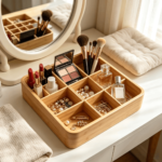 Addreen Natural Moso Bamboo Drawer Storage Box Built-In Fixed Partitions Small Divider Organizer Tray - Image 2