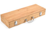 Addreen Outdoor Cooking Wood case for BBQ Tools Set Storage Box Wooden case