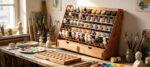 Addreen Paint Organizer With 72 Holes and Paint Rack With 65 Holes in Two Sizes Wall Mounted Wooden Storage Rack - Image 3