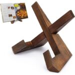 Addreen Pine French Country Design Eco-Friendly Durable Multi-Use Menu Display Rack Book Stand for Restaurant Home Kitchen Study