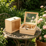 Addreen Pine Wooden Storage Box With Clear Acrylic Lid Unfinished Decorative Wood Box for Jewelry Keepsake Gift Packaging - Image 3