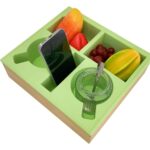Addreen Sofa Armrest Snack Drink Caddy Console Coaster Bed Car Seat Beach Storage Organizer Silicone Wooden Couch Cup Tray
