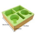 Addreen Sofa Armrest Snack Drink Caddy Console Coaster Bed Car Seat Beach Storage Organizer Silicone Wooden Couch Cup Tray - Image 2