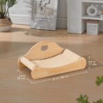 Addreen Solid Wood Cat Scratcher Bed for Indoor Cats Horizontal Scratching Lounge Mess Free Durable Pet Rest Furniture - Image 3