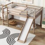 Addreen Solid Wood Eco-Friendly Modern Convertible Twin Bunk Bed Frame Kids Teens Customizable Color Logo Maximize Space Bedroom - Image 2
