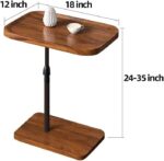 Addreen Table Adjustable Height C Shaped Side Table for Couch for Living Room and Bedroom Storage Shelf Bedside Tables - Image 2