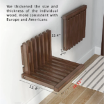 Addreen Wall-Mounted Shower Seat Bench Folding Shower Stool Shower Entryway Solid Wood Shoe Changing Stool for Kids Adults - Image 3