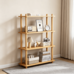 Addreen Wooden Bookcase Modern Open Bookshelf Freestanding Storage Rack for Living Room Bedroom Office - Image 2